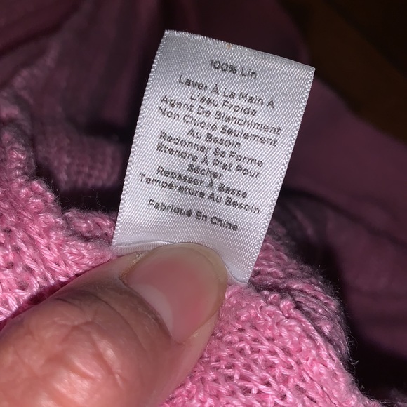 Talbots 100% linen knit open front cardigan - Picture 11 of 11